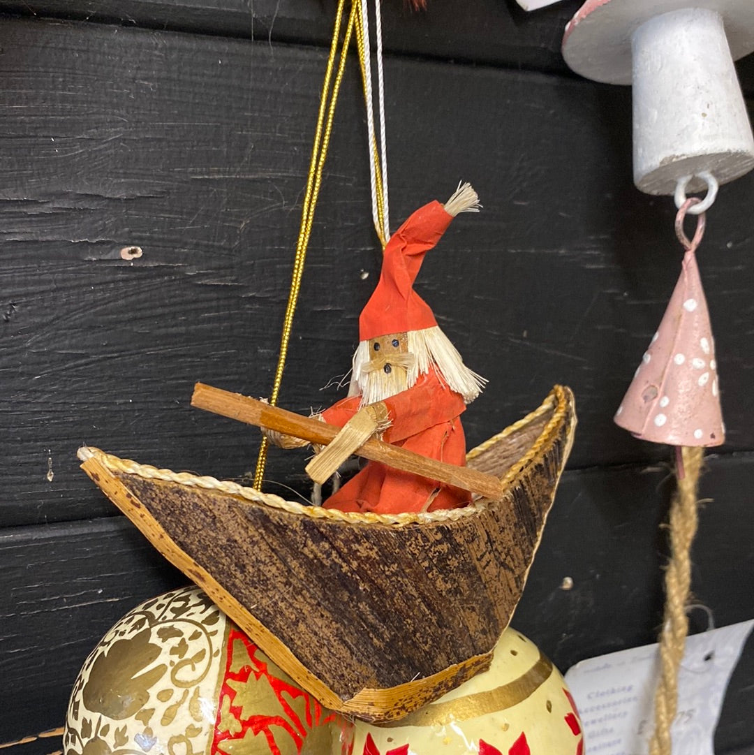 Santa in Boat decoration